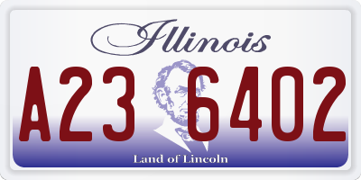 IL license plate A236402