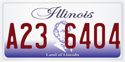IL license plate A236404
