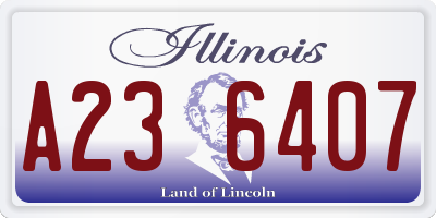 IL license plate A236407