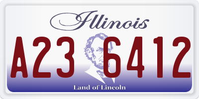 IL license plate A236412