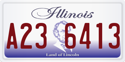 IL license plate A236413