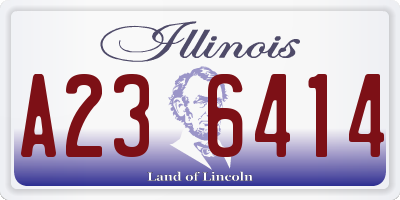 IL license plate A236414