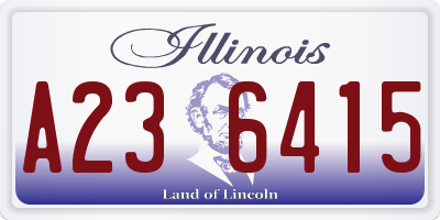 IL license plate A236415