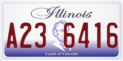 IL license plate A236416