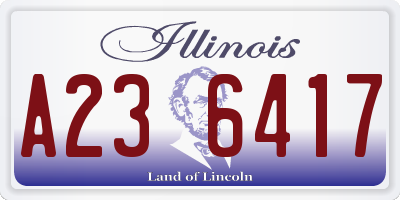 IL license plate A236417