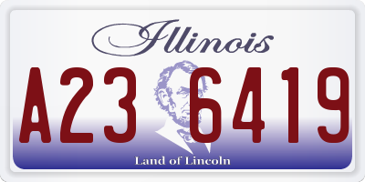 IL license plate A236419