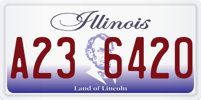IL license plate A236420