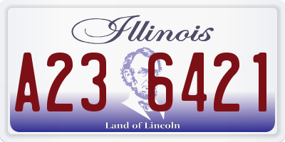 IL license plate A236421