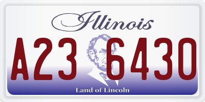 IL license plate A236430