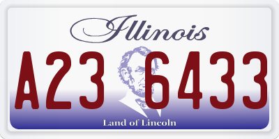 IL license plate A236433