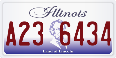 IL license plate A236434