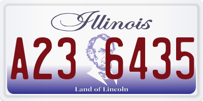 IL license plate A236435
