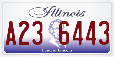 IL license plate A236443