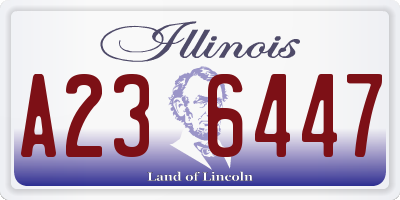 IL license plate A236447