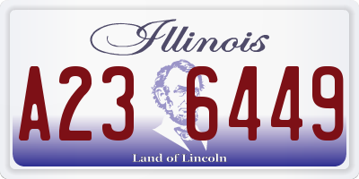 IL license plate A236449
