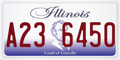 IL license plate A236450