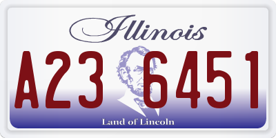 IL license plate A236451