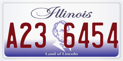 IL license plate A236454