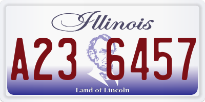 IL license plate A236457