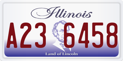 IL license plate A236458