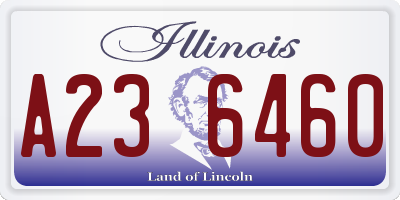 IL license plate A236460