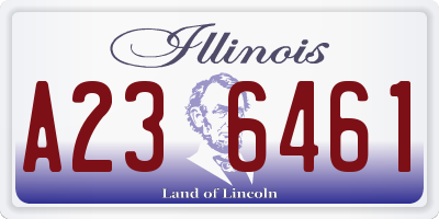 IL license plate A236461
