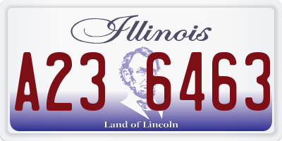 IL license plate A236463