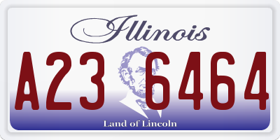 IL license plate A236464
