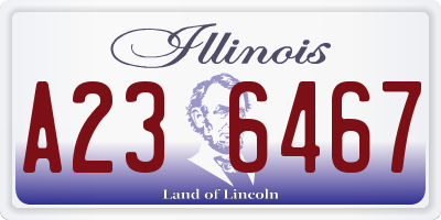IL license plate A236467