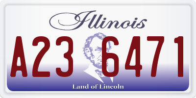IL license plate A236471