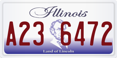 IL license plate A236472