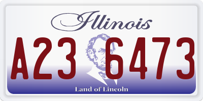IL license plate A236473