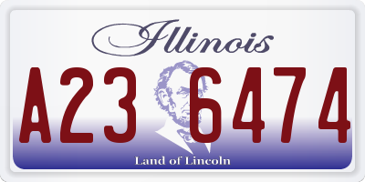 IL license plate A236474