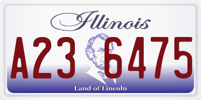 IL license plate A236475