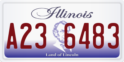 IL license plate A236483