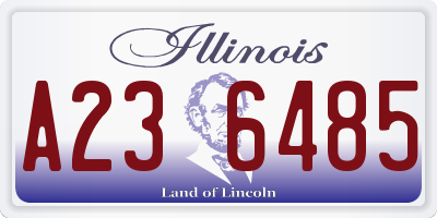 IL license plate A236485