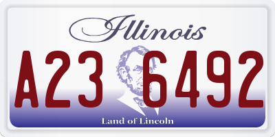 IL license plate A236492