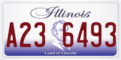 IL license plate A236493