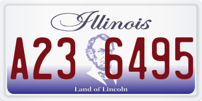 IL license plate A236495