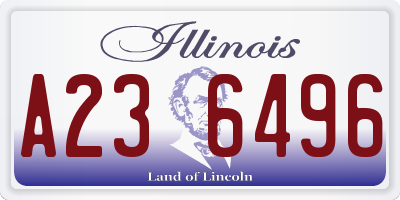 IL license plate A236496