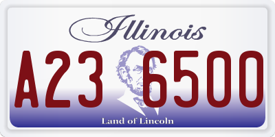 IL license plate A236500