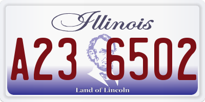 IL license plate A236502