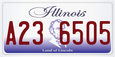 IL license plate A236505