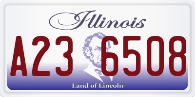 IL license plate A236508