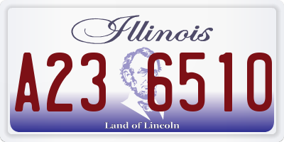 IL license plate A236510