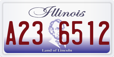 IL license plate A236512