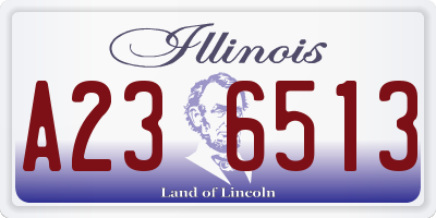 IL license plate A236513