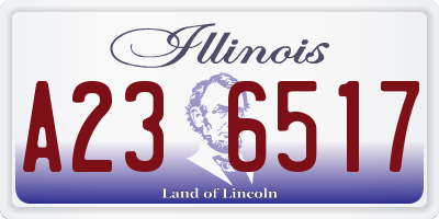 IL license plate A236517