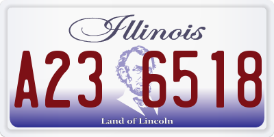 IL license plate A236518