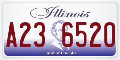 IL license plate A236520
